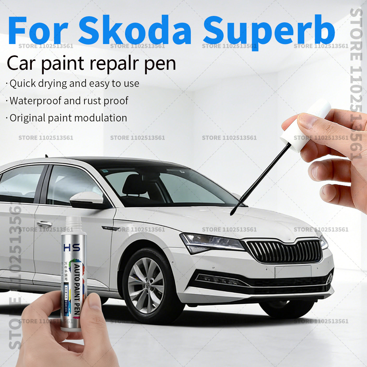 Car Scratch Remover Pen - Autolakreparatiepen voor Skoda Superb, krasreparatie-accessoires, magisch