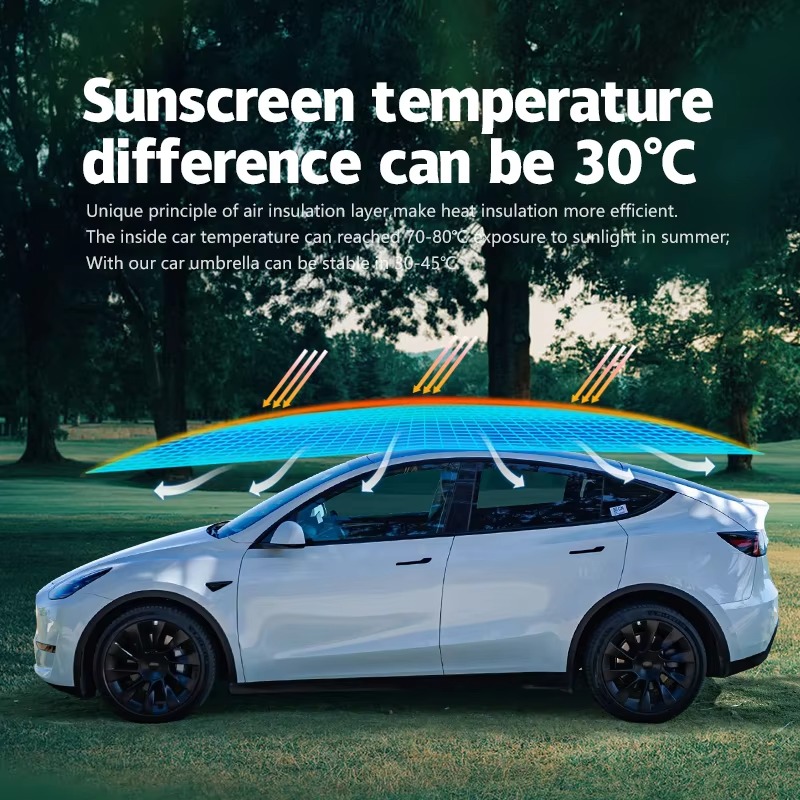 Automatic Car Sunshade - Buiten op voorraad 3.8m draagbare anti-UV