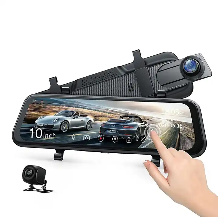 Car Dash Cam - 10'' Spiegel Dashcam Nachtzicht 1080P FHD