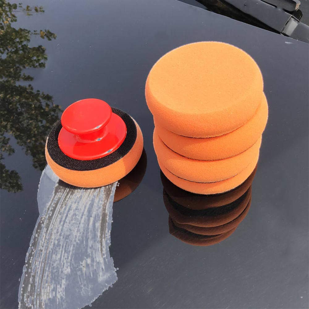 Car Wax Polishing Pad - 6-delige set autowas applicatiepads, zachte sponsapplicators,