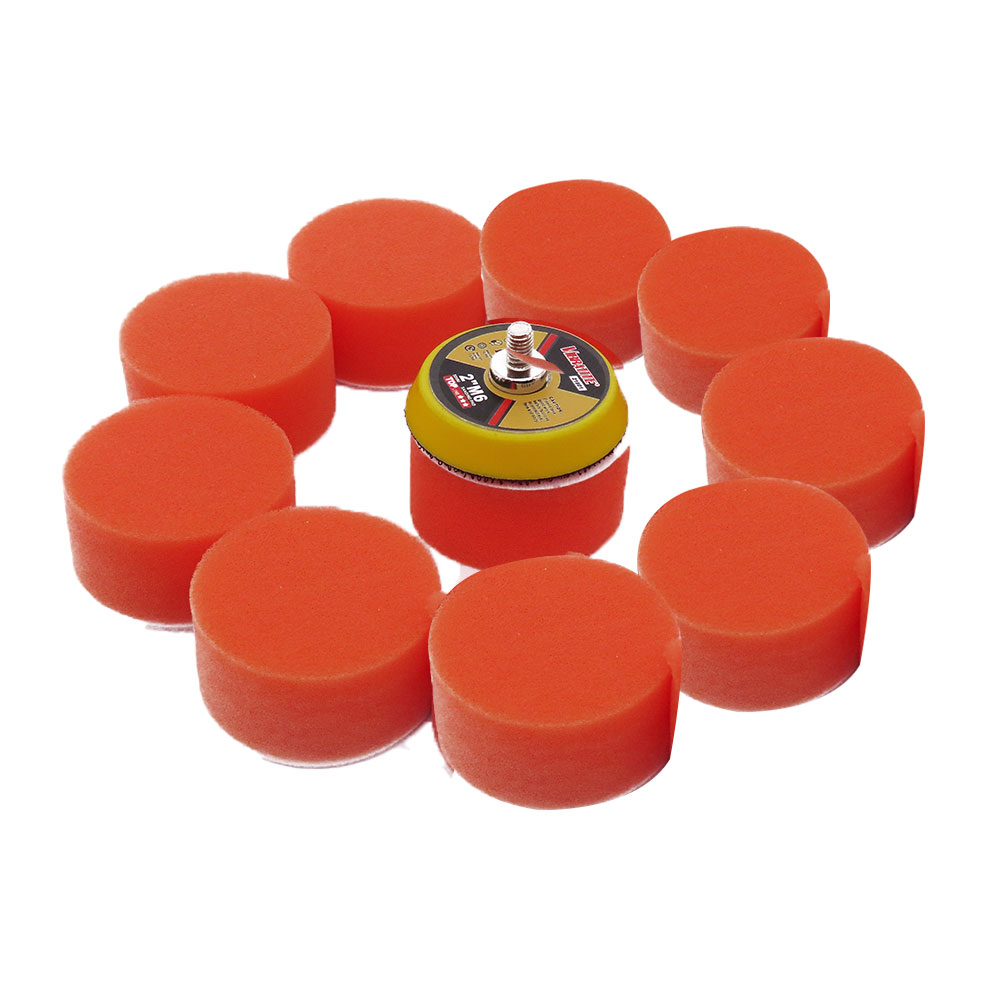 Car Wax Polishing Pad - 10 Pc 2 Inch 50Mm Auto