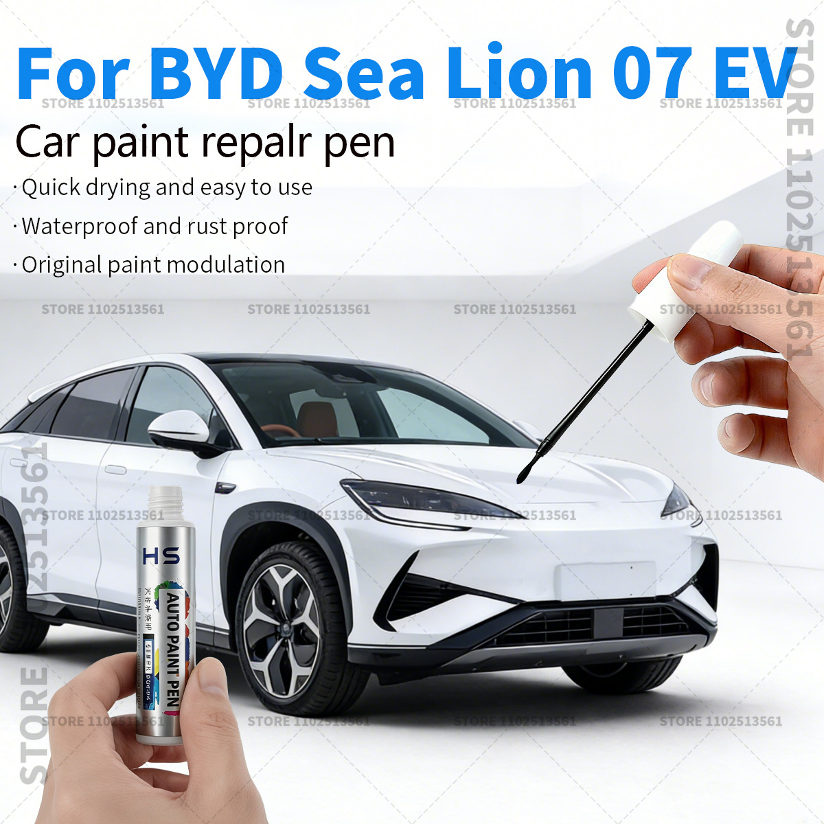 Car Scratch Remover Pen - Autolakreparatiepen, krasreparatie-accessoires, paars, aurora wit, Atlantis