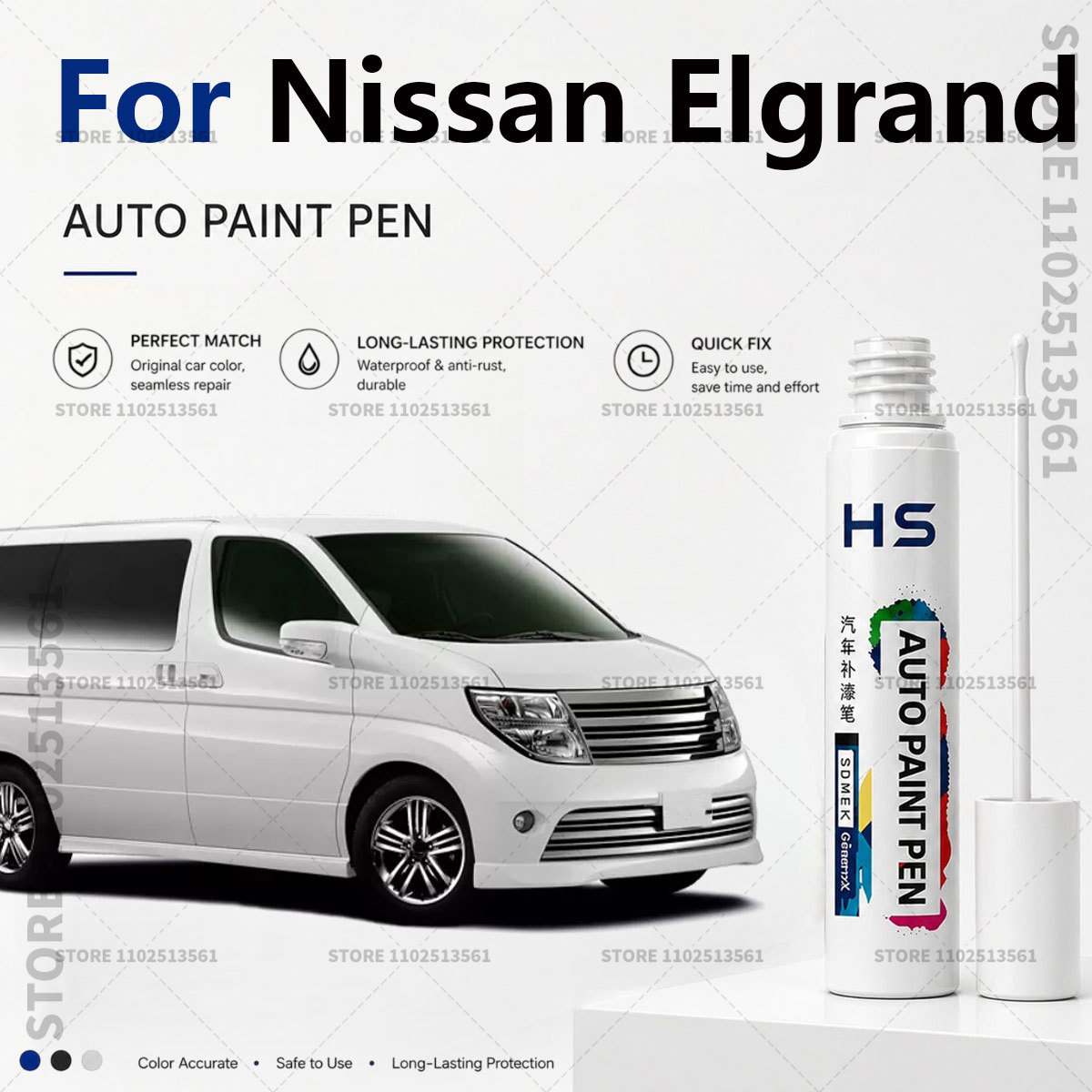 Car Scratch Remover Pen - Nissan Elgrand Touch Up Verfpen –