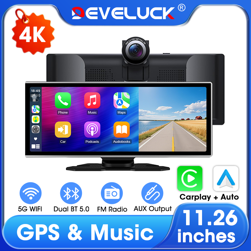 Car Dash Cam - 11.26 inch 4K Dash Cam Draadloze