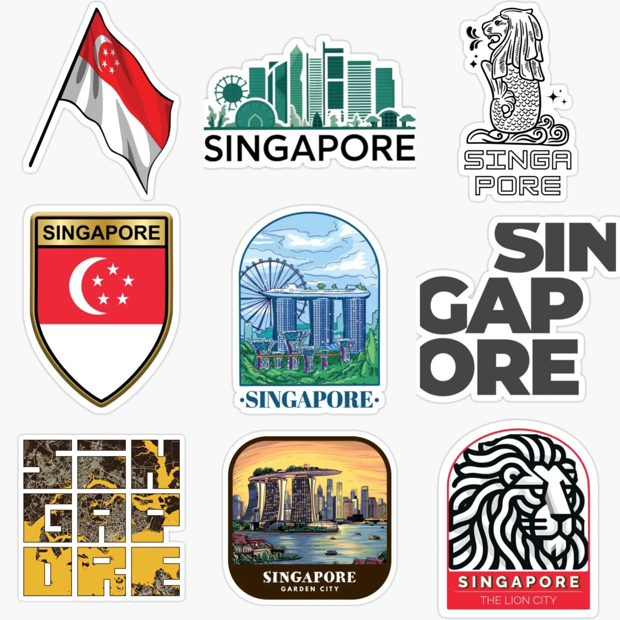 Singapore Vlag Kaart Merlion L - Car Accessories Singapore recensie en prijs