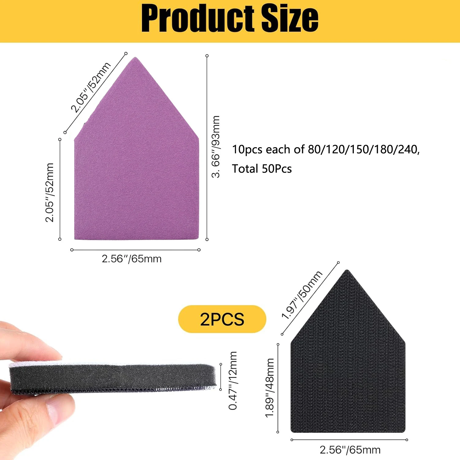65X92mm Driehoekige Schuurpapi - Car Wax Polishing Pad recensie en prijs