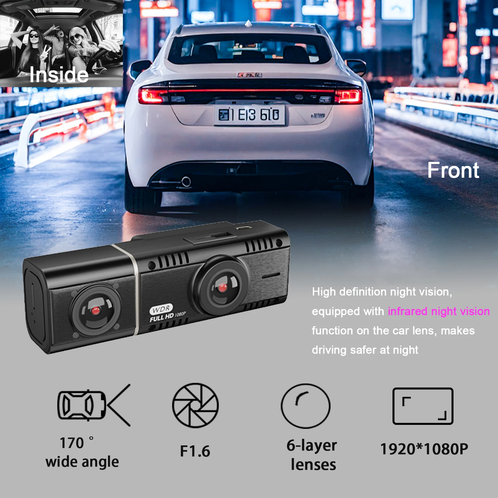 Auto Dual Dashcam voor en binn - Car Dash Cam recensie en prijs