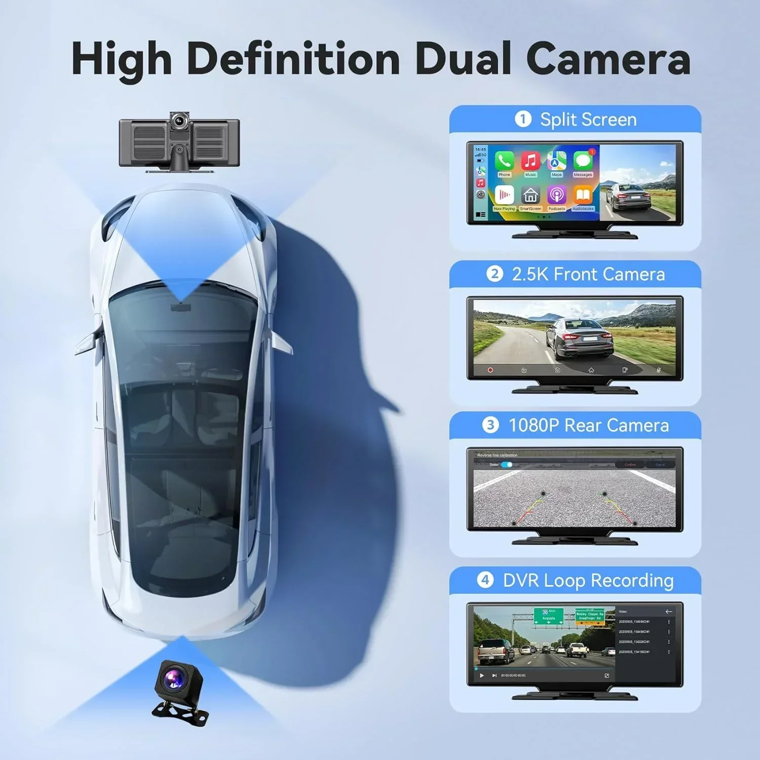 Draagbare 10.26'' Dashcam Draa - Car Dash Cam recensie en prijs