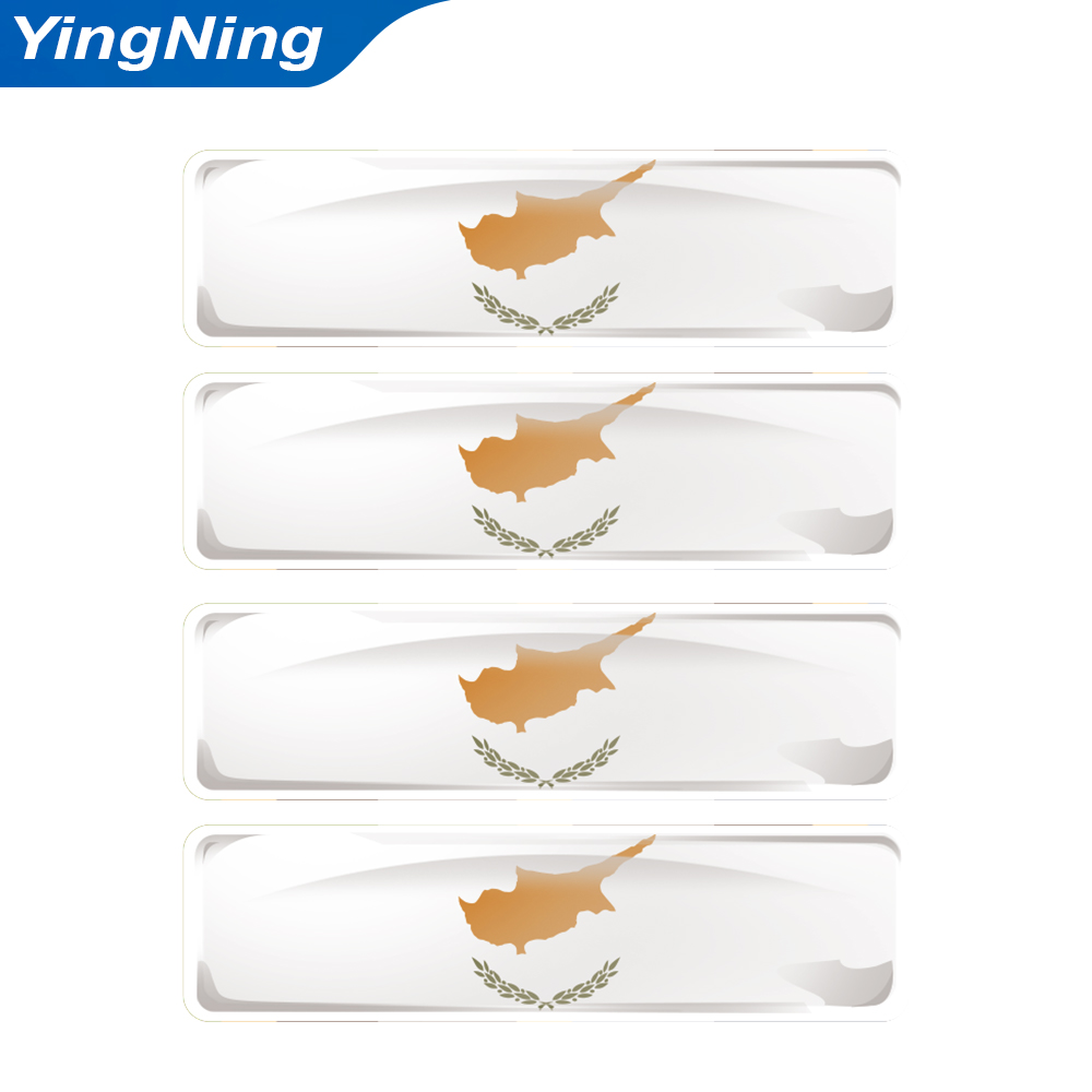 4PCS Cyprus Vlag Sticker 3D Ko - Car Accessories Cyprus recensie en prijs