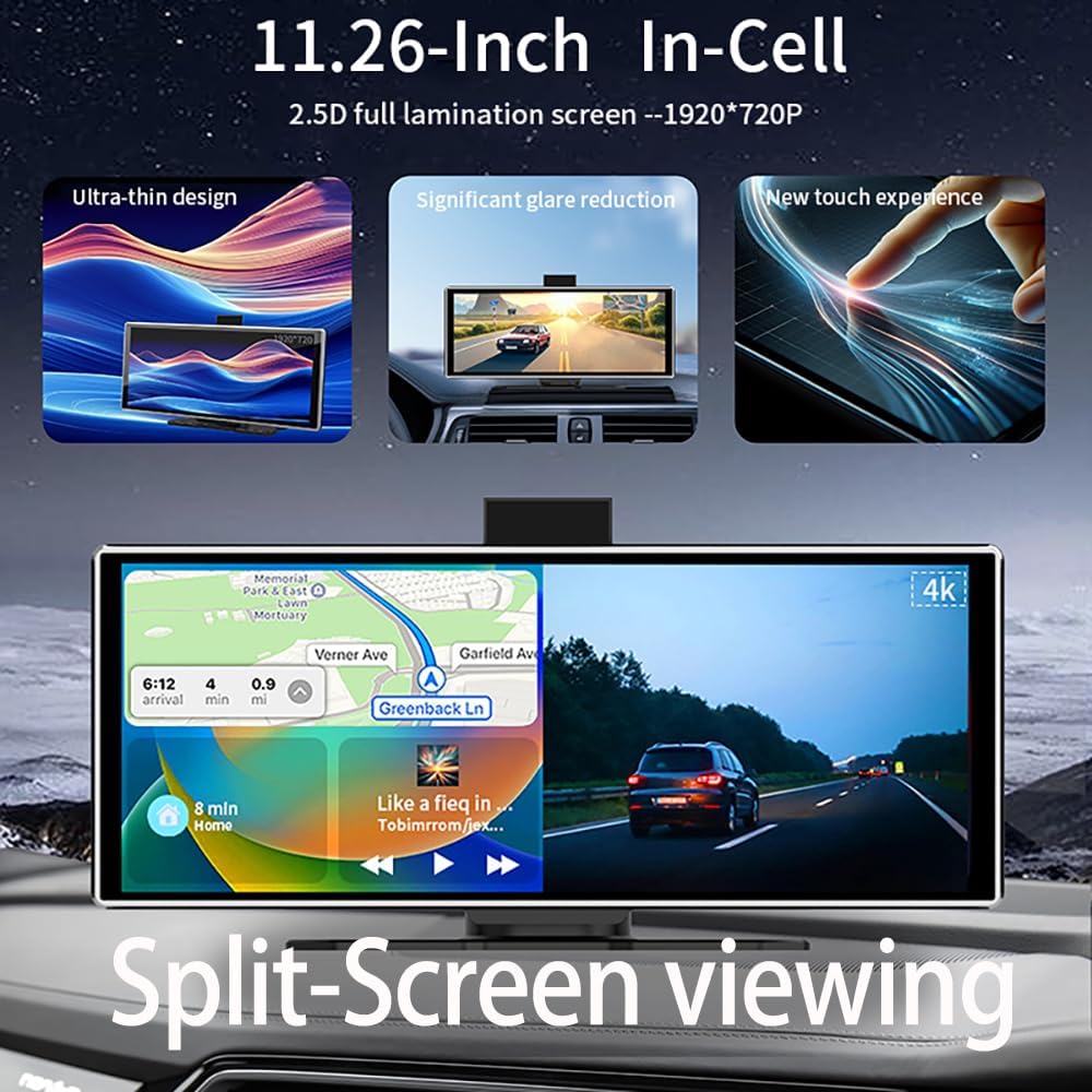 11.26 inch 4K Dash Cam Draadlo - Car Dash Cam recensie en prijs